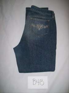 Womens Liz & Co Petite Blue Jeans Size 12 Stretch Lot #0112B48  