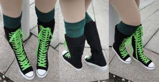   Tall Punk Womens Platform Shoes Lace Up Knee High Boots Jmg  