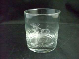 Vintage IMPORTED CANADIAN MIST Etched Deer Liquor Glass  