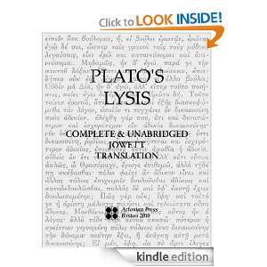 Platos Lysis Plato, Benjamin Jowett  Kindle Store