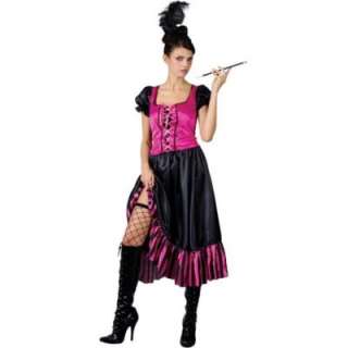 Saloon Girl Burlesque Can Can Cowboy Fancy Dress Costume  