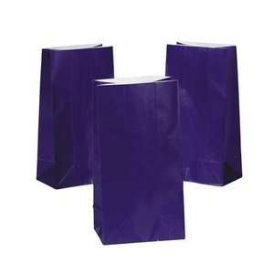  Lot of 12 Purple Paper Party Favor Treat Bags