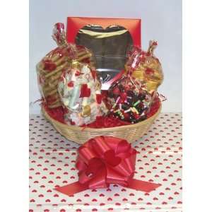 Scotts Cakes Large Time for Love Valentie Basket no Handle Heart 