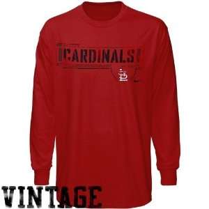 Nike St. Louis Cardinals Red Looping Liner Long Sleeve Vintage T shirt
