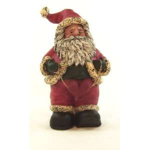  Santa with long flowing Beard, Carrying a Heart Ornament 