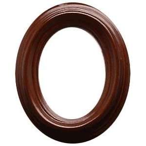  Dark walnut antiqued contour oval   2.5x3.5 Camera 