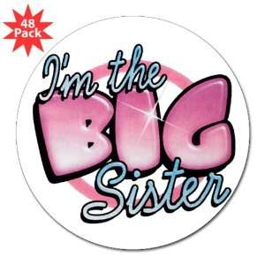  3 Lapel Sticker (48 Pack) Im The Big Sister Everything 