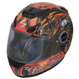   Scorpion EXO 750 Live Fast Motorcycle Helmet Small Orange: Automotive