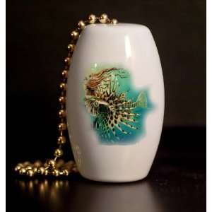  Mermaid Lionfish Porcelain Fan / Light Pull: Home 