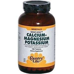  Country Life, Calcium Magnesium Potassium Target Mins, 90 