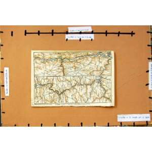  Map 1894 Street Plan Namur Belgium Dinant Liege