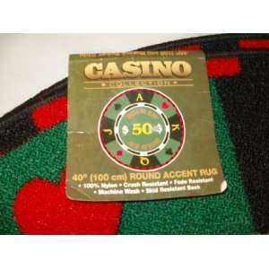  Casino Collection 40 Round Accent Rug