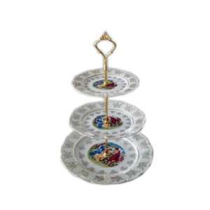  3 Tier Porcelain Serving Plates, Gift Boxed, Inexpensive 