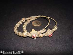 Vintage Hand Made Kuchi Earrings Armlets Bracelets Tribal Bellydance 