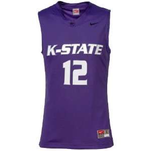  Nike Kansas State Wildcats #12 Youth Purple Replica Basketball 
