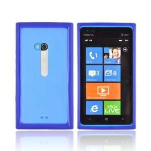  For Nokia Lumia 900 Blue Clear Hard Back Case Cover 