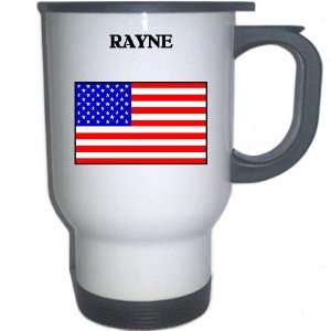  US Flag   Rayne, Louisiana (LA) White Stainless Steel Mug 