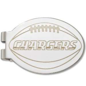   Chargers Silver Plated Laser Engraved Money Clip: Sports & Outdoors