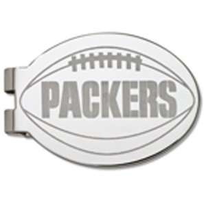   Bay Packers Silver Plated Laser Engraved Money Clip: Sports & Outdoors