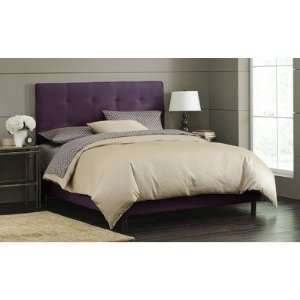  Skyline Furniture 79XBED (Purple) Double Button Tufted Bed 