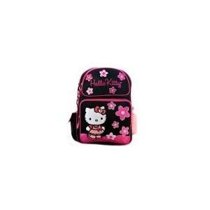  Hello Kitty Large School Backpack / Black Flower w/ Water 