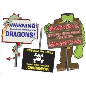  Monsters Dragons and Pirates   Easy Stick Vinyl Wall Art 