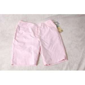  New Tehama Womens Bermuda Golf Shorts Color: Pink Size 