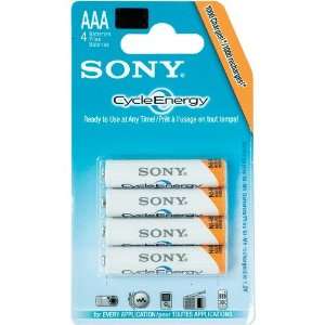 NEW SONY NH AAA B4K CYCLEENERGY RECHARGEABLE BATTERY BLISTER MULTIPACK 