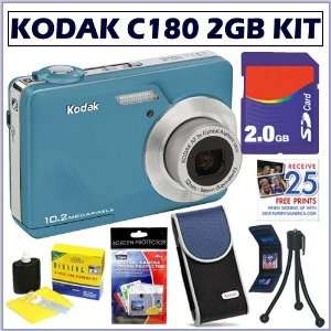  Kodak Easyshare C180 10MP Digital Camera in Teal + 2GB 