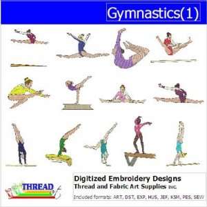  Digitized Embroidery Designs   Gymnastics(1)   CD Arts 