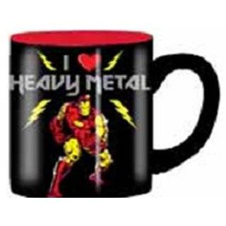 Silver Buffalo Marvel Comics  I Heart Heavy Metal  Iron Man Ceramic 