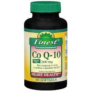  Finest Natural Co Q 10 200 mg 90 Softgels Health 
