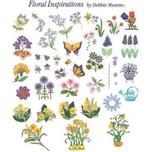 Floral Inspirations Embroidery Designs by Debbie Mumm on a Multi 