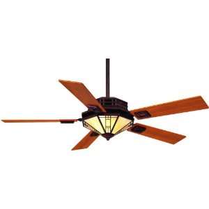   56 5 Blade Ceiling Fan   Light, Wall Control and