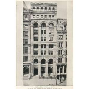  1893 Print Mechanics National Bank Building New York 