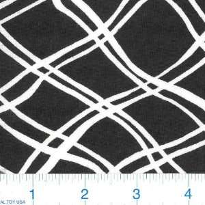  45 Wide Crazy Maze   Black Fabric By The Yard Arts 