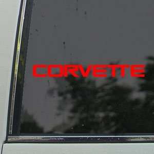  CHEVROLET CORVETTE WINDSHIELD Red Decal Window Red Sticker 