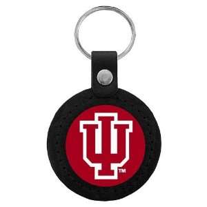  Indiana Hoosiers NCAA Classic Logo Leather Key Tag: Sports & Outdoors