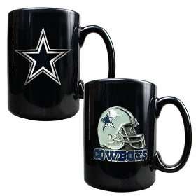  Dallas Cowboys NFL 2pc Coffee Mug Set Helmet/Primary Logo 