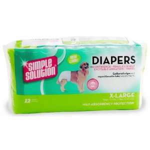  Simple Solution Diapers XL (12 Diapers): Pet Supplies