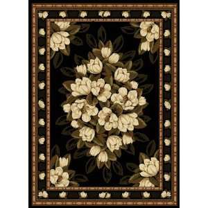   Durable Area Rugs Carpet Sugar Magnolia Black 5x7: Furniture & Decor