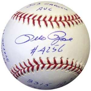 Pete Rose Autographed Baseball   Stat PSA DNA  Sports 