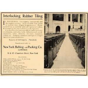   Ad New York Belting Packing Rubber Tiling Floor   Original Print Ad