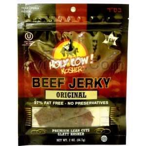 Holy Cow Kosher Beef Jerky Original 4   2 oz Pack:  Grocery 