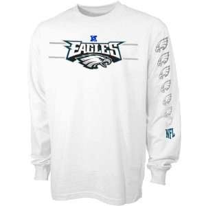  Philadelphia Eagles White Fan Attack Long Sleeve T shirt 