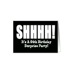  64th Birthday Surprise Party Invitation Card: Toys & Games