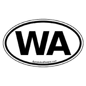  Washington State WA Black on White Car Bumper Sticker 