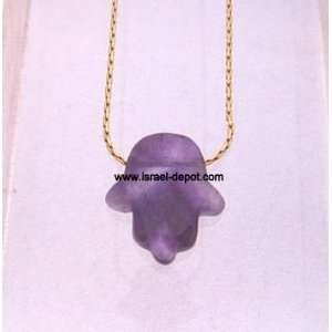   Amethyst Hamsa Protection Necklace Gold Filled Chain: Everything Else