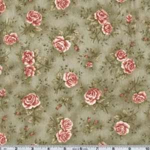  45 Wide Zen Rose Antique Green Fabric By The Yard Arts 