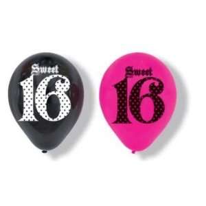 Super Stylish Sweet 16 Birthday 11 Latex Balloons 6 Per Pack : Toys 